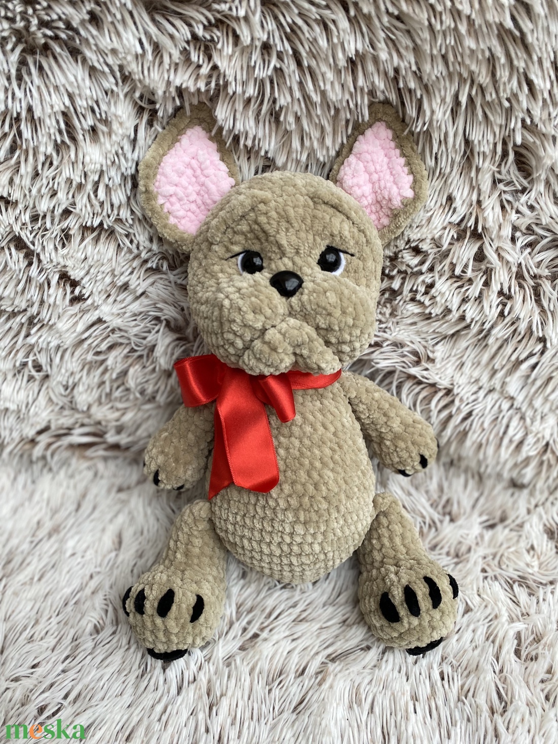 Horgolt bulldog - játék & sport - plüssállat & játékfigura - kutya - Meska.hu