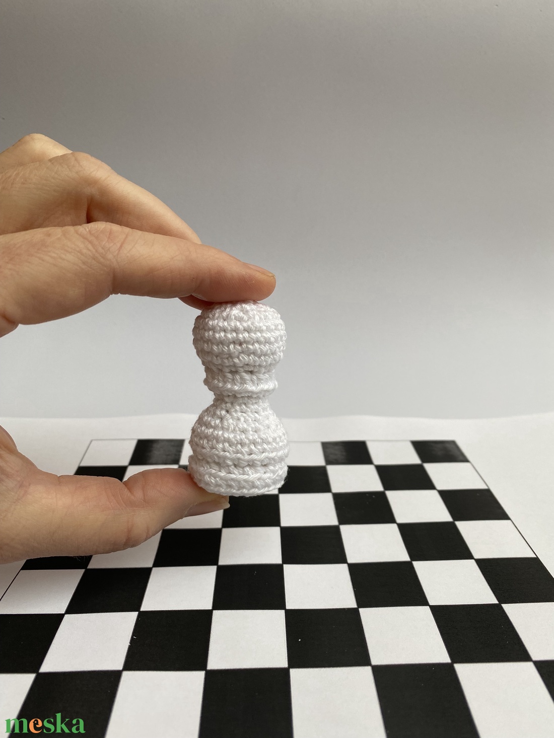 Horgolt sakk - Gyalog sakkfigura - játék & sport - táblajáték és kártyajáték - sakk - Meska.hu