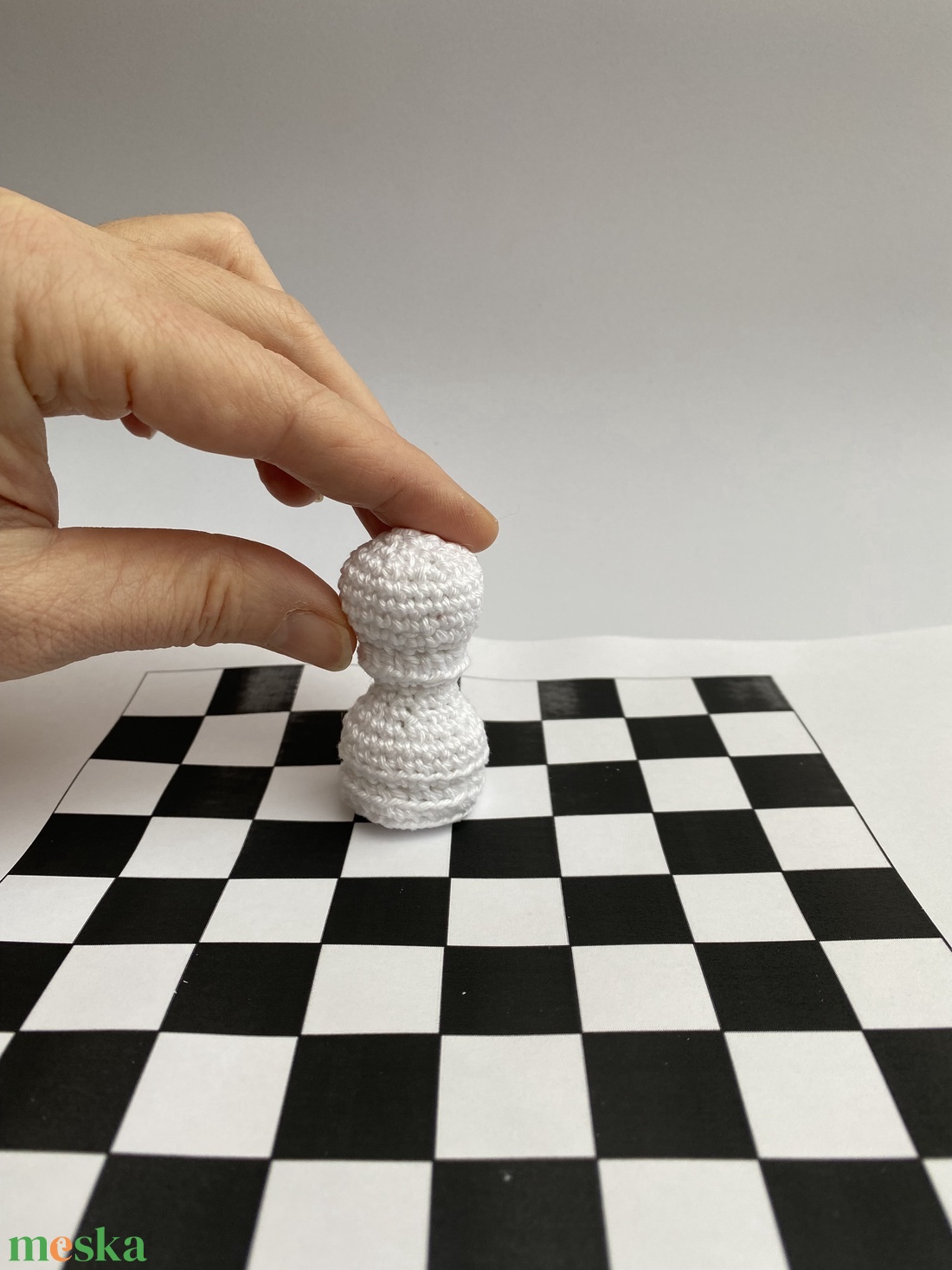 Horgolt sakk - Gyalog sakkfigura - játék & sport - táblajáték és kártyajáték - sakk - Meska.hu