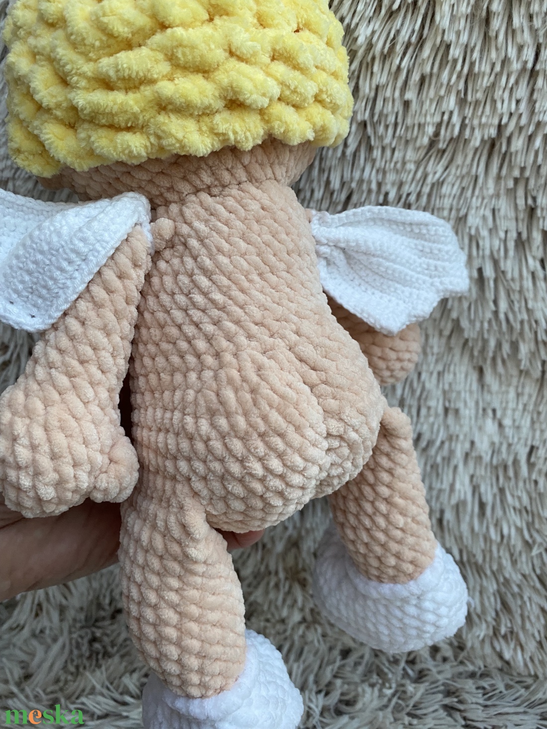 Kézzel horgolt huncut mosolyú csibész Cupido - játék & sport - plüssállat & játékfigura - ember - Meska.hu