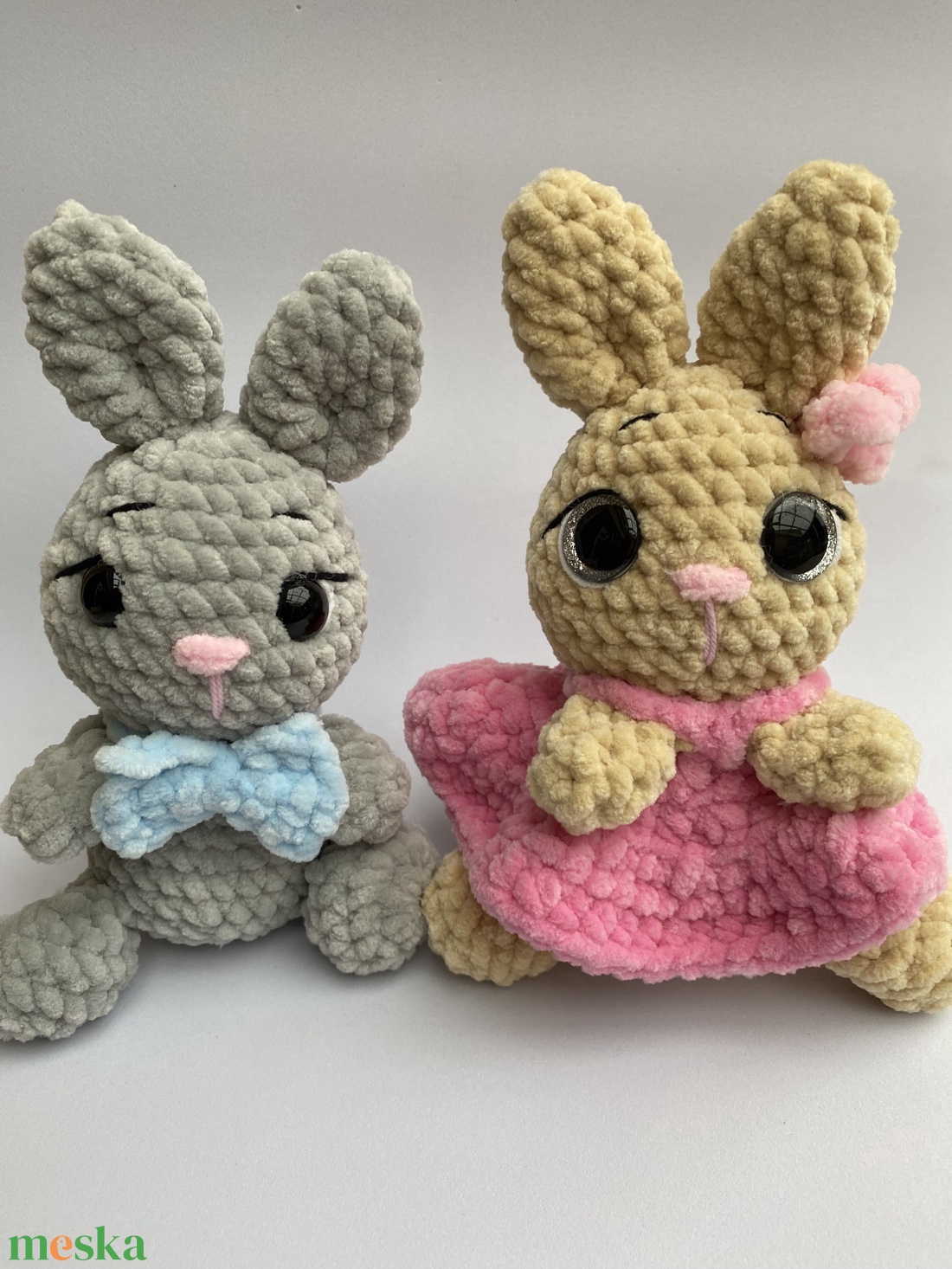 Horgolt plüss nyuszi, fiú vagy lány - játék & sport - plüssállat & játékfigura - nyuszi - Meska.hu