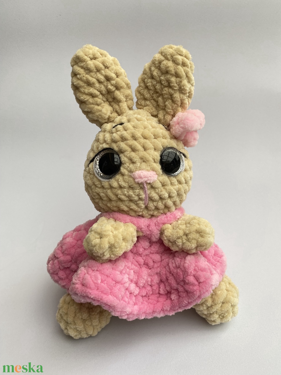 Horgolt plüss nyuszi, fiú vagy lány - játék & sport - plüssállat & játékfigura - nyuszi - Meska.hu