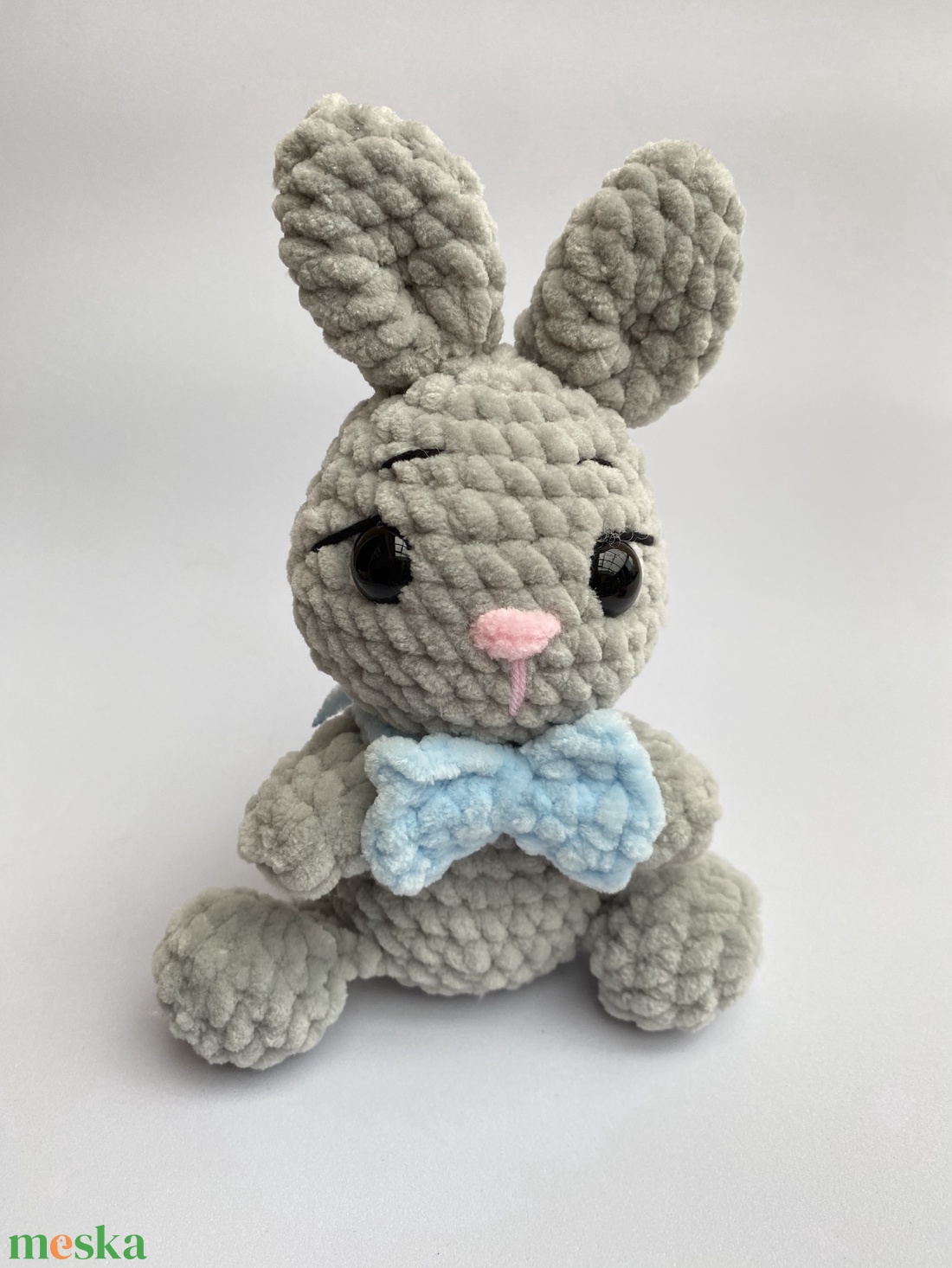 Horgolt plüss nyuszi, fiú vagy lány - játék & sport - plüssállat & játékfigura - nyuszi - Meska.hu