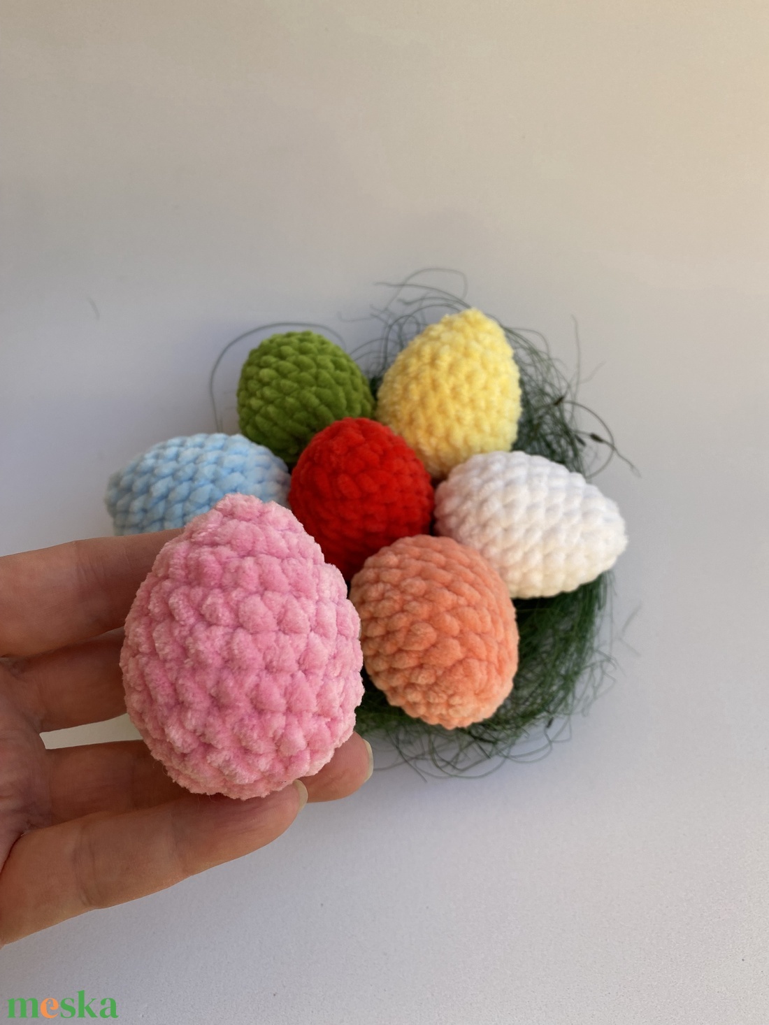 Húsvéti horgolt tojás (2 db) választható több színben - játék & sport - plüssállat & játékfigura - más figura - Meska.hu