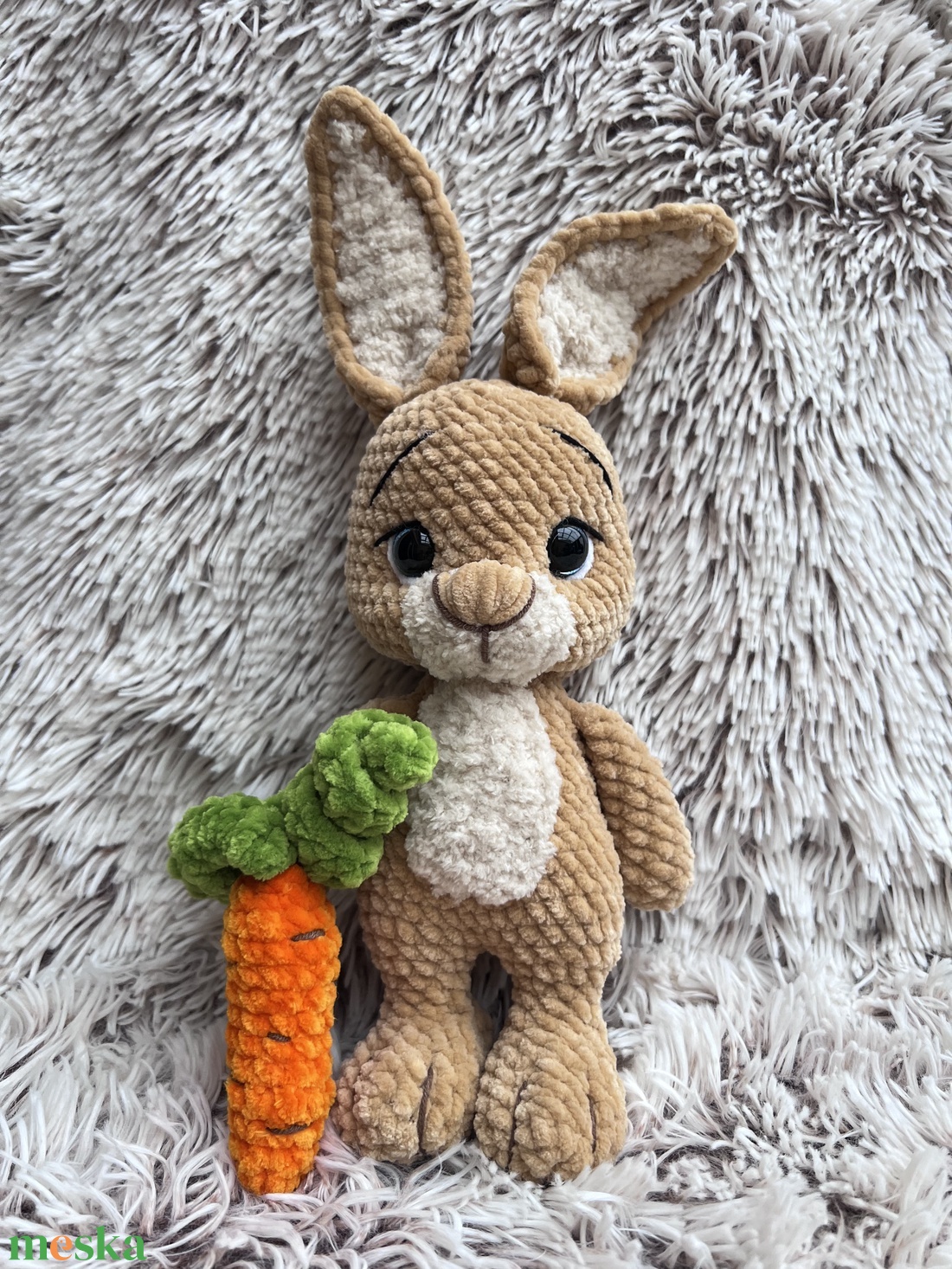 Plüss horgolt nyuszi - játék & sport - plüssállat & játékfigura - nyuszi - Meska.hu