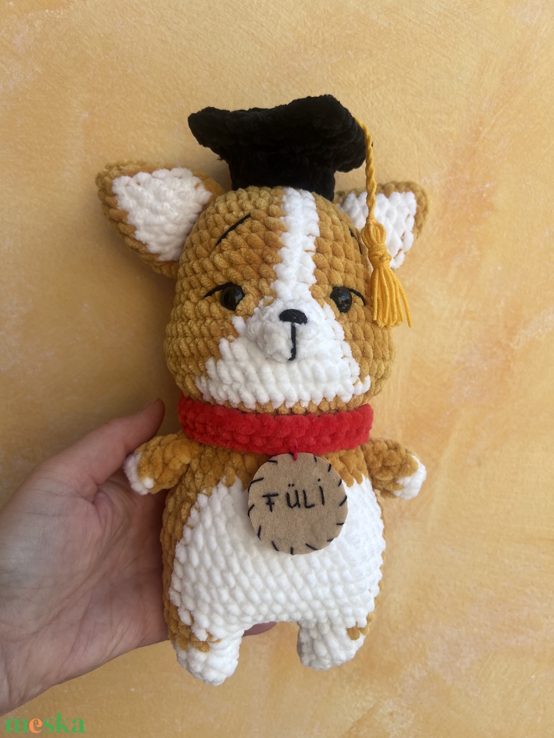 Horgolt Corgi kutya, ballagásra - játék & sport - plüssállat & játékfigura - kutya - Meska.hu