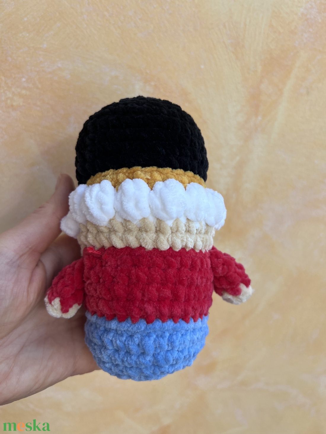 Kézzel horgolt Plüss Diótörő Figura (15 cm) � A legédesebb ünnepi dekoráció! - karácsony - karácsonyi lakásdekoráció - karácsonyi manók, figurák - Meska.hu