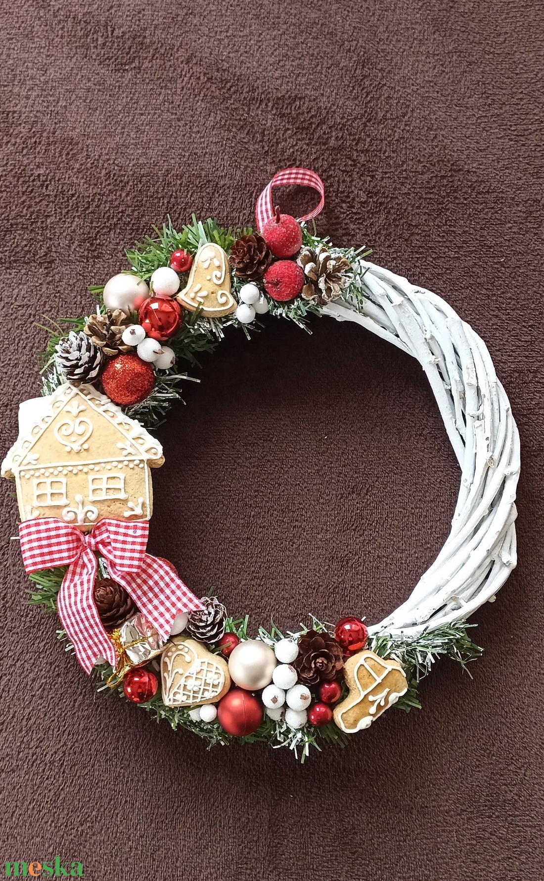 Karácsonyi ajtódísz, adventi kopogtató, mézeskaláccsal díszítve - karácsony - adventi díszek - adventi ajtódísz - Meska.hu Karácsonyi ajtódísz, adventi kopogtató, mézeskaláccsal díszítve - karácsony - adventi díszek - adventi ajtódísz - Meska.hu