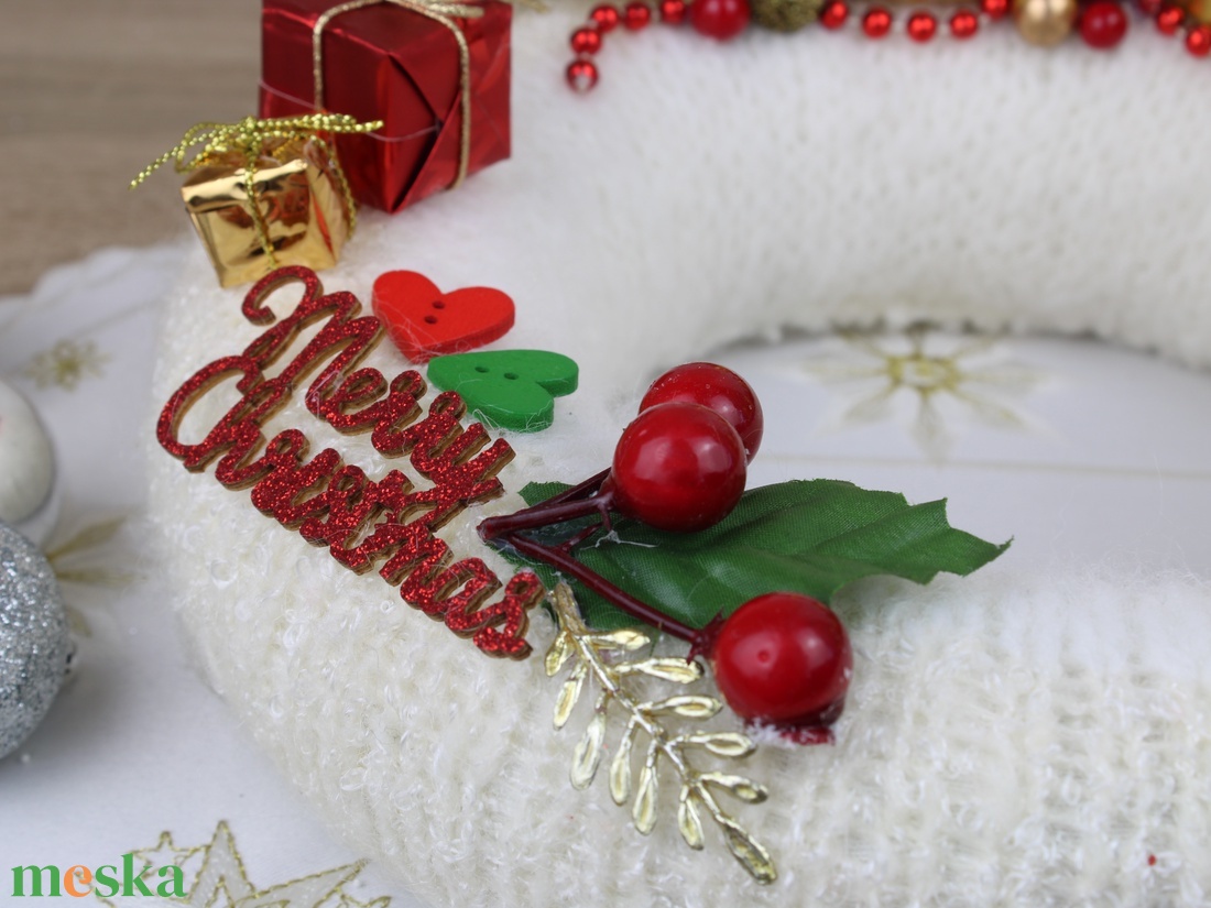 Karácsonyi adventi asztaldísz - karácsony - adventi díszek - adventi koszorú - Meska.hu