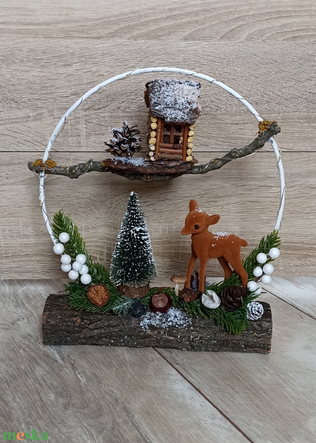 Karácsonyi adventi asztaldísz - karácsony - adventi díszek - adventi asztaldísz - Meska.hu