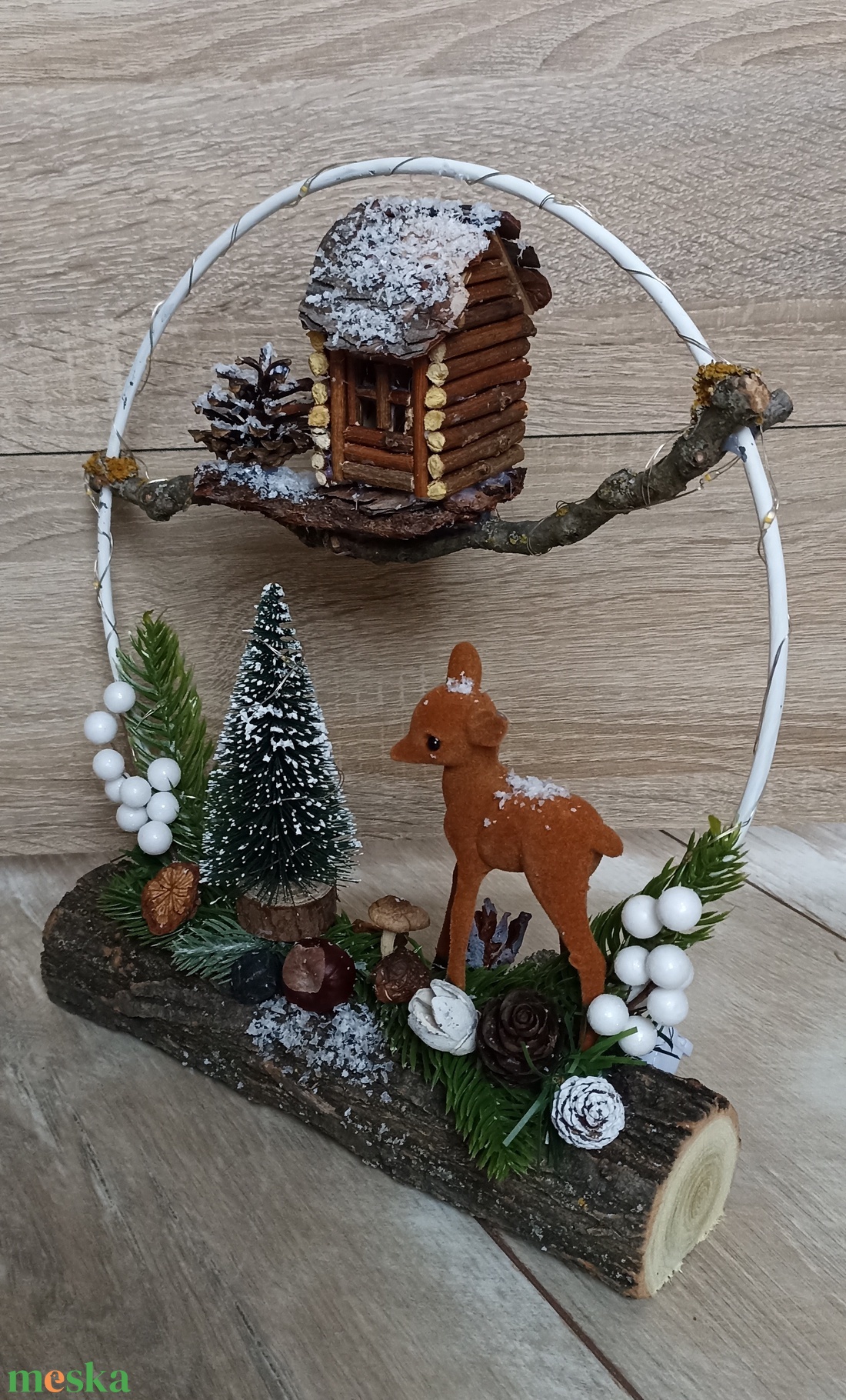 Karácsonyi adventi asztaldísz - karácsony - adventi díszek - adventi asztaldísz - Meska.hu