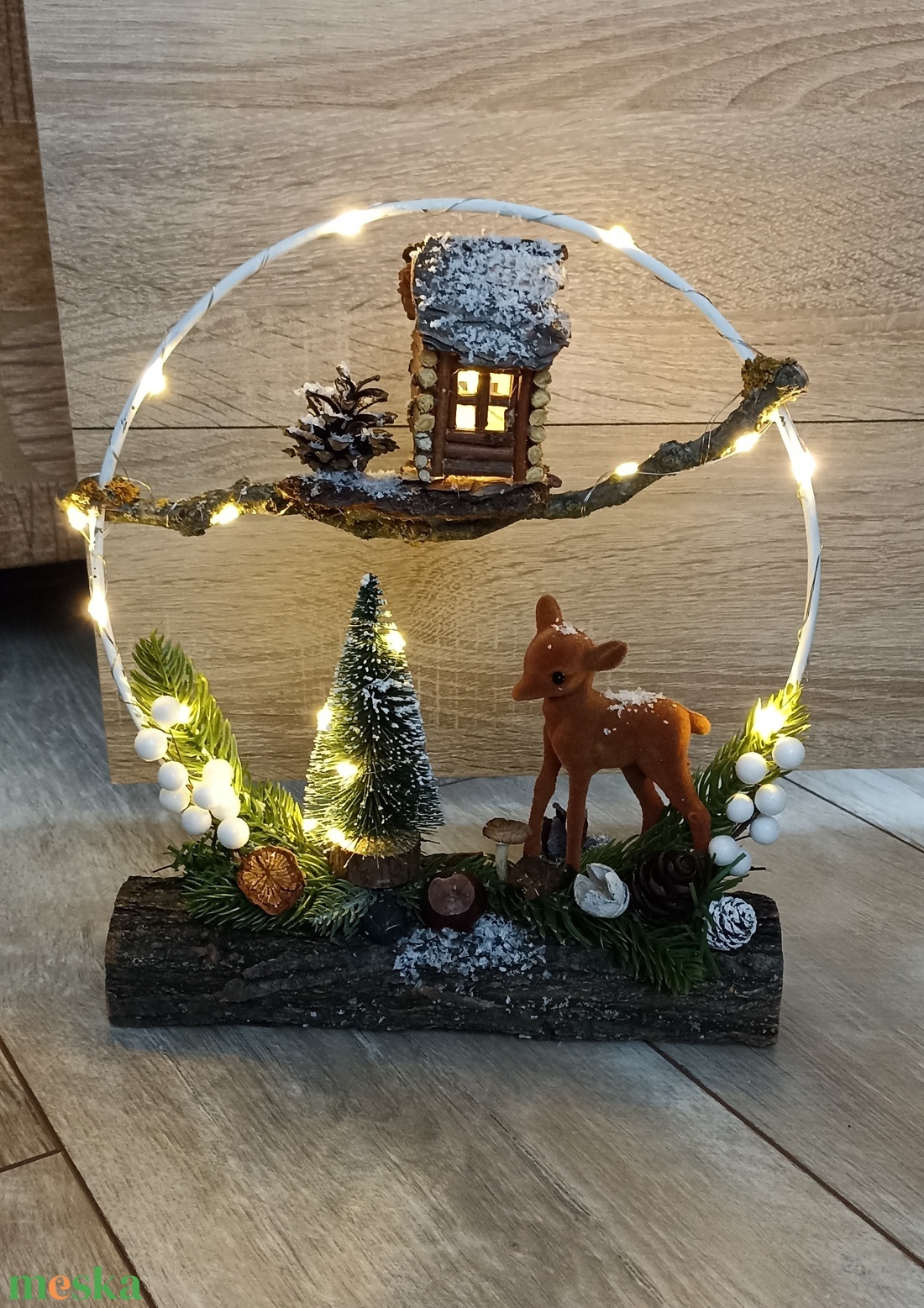 Karácsonyi adventi asztaldísz - karácsony - adventi díszek - adventi asztaldísz - Meska.hu