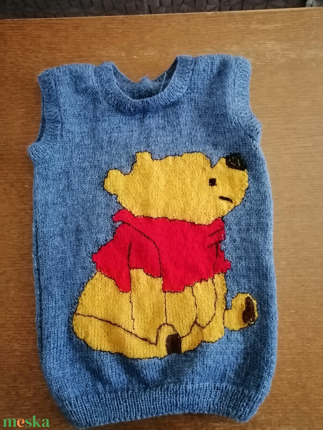 micimackós mellény - ruha & divat - gyerekruha - gyerek mellény - Meska.hu