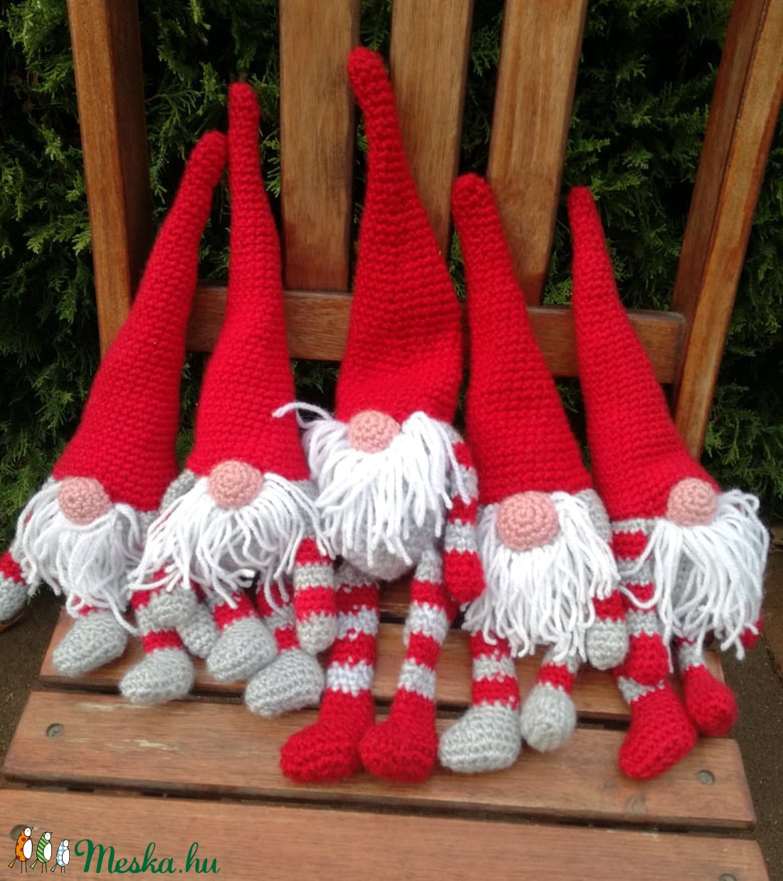 Karácsonyi manó, amigurumi manó - karácsony - karácsonyi lakásdekoráció - karácsonyi lakásdíszek - Meska.hu
