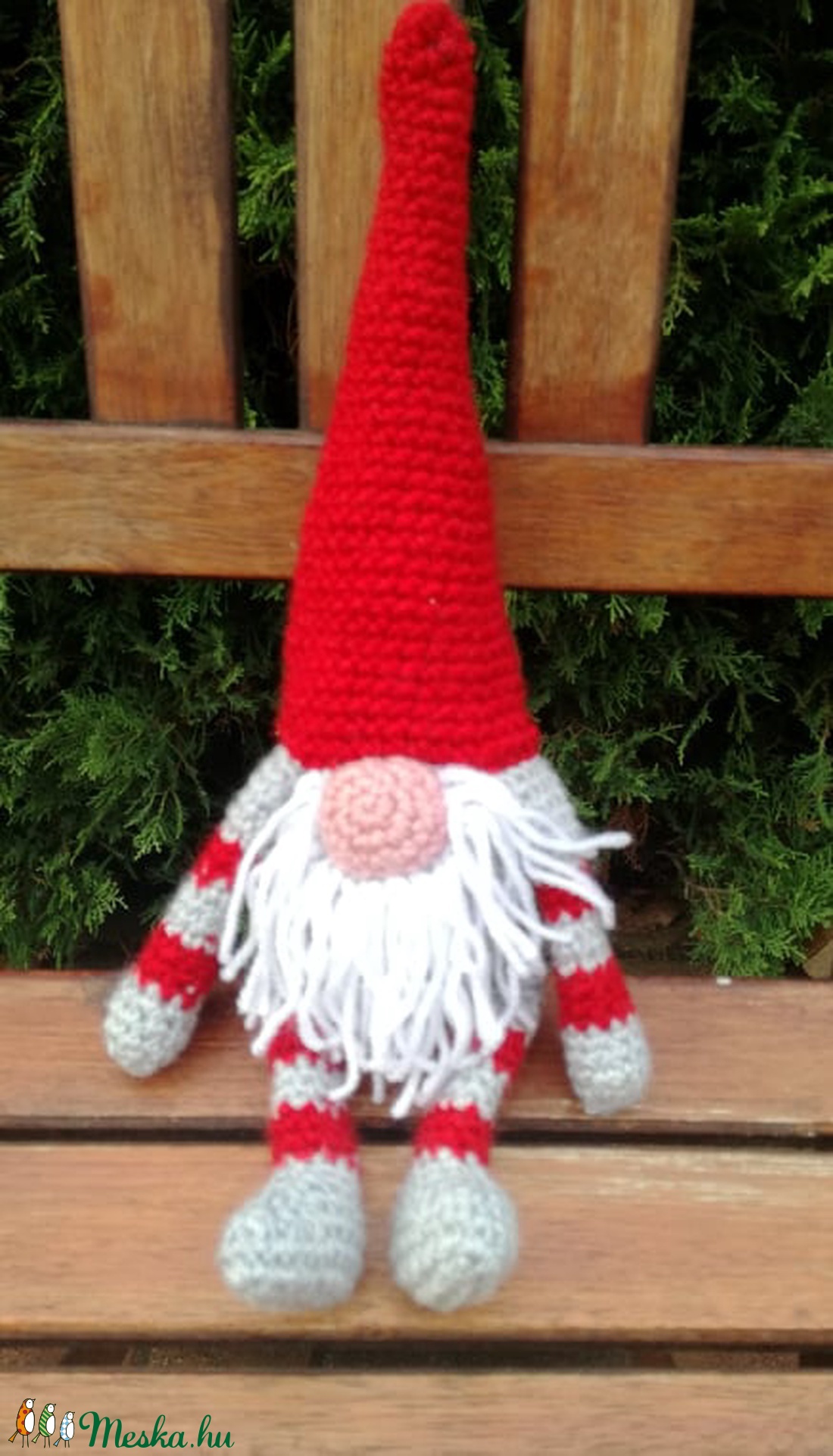 Karácsonyi manó, amigurumi manó - karácsony - karácsonyi lakásdekoráció - karácsonyi lakásdíszek - Meska.hu