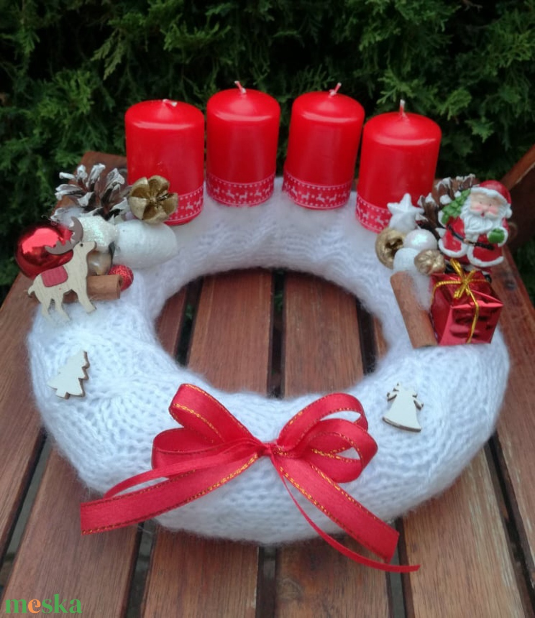 Adventi koszorú, karácsonyi asztaldísz - karácsony - adventi díszek - adventi koszorú - Meska.hu Adventi koszorú, karácsonyi asztaldísz - karácsony - adventi díszek - adventi koszorú - Meska.hu