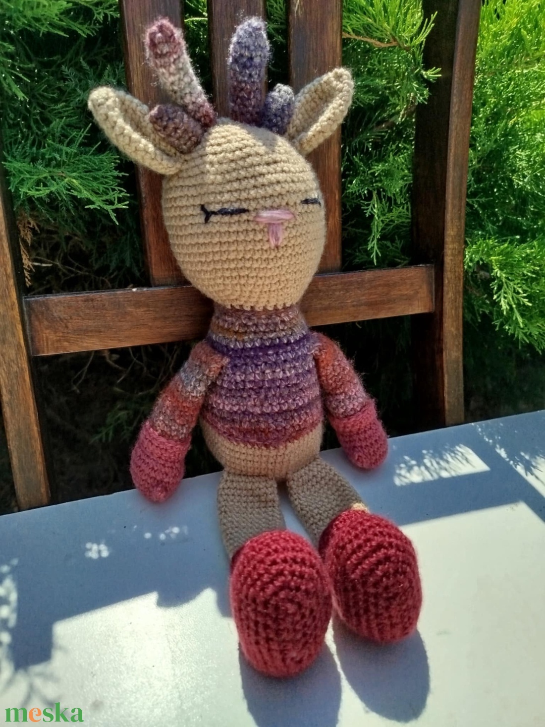 Amigurumi rénszarvas, amigurumi szarvas, karácsonyi asztaldísz - otthon & életmód - dekoráció - asztal és polc dekoráció - asztaldísz - Meska.hu