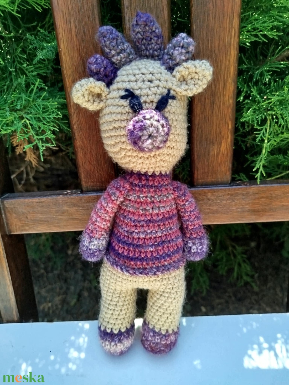 Amigurumi rénszarvas, amigurumi szarvas, karácsonyi asztaldísz - otthon & életmód - dekoráció - asztal és polc dekoráció - asztaldísz - Meska.hu