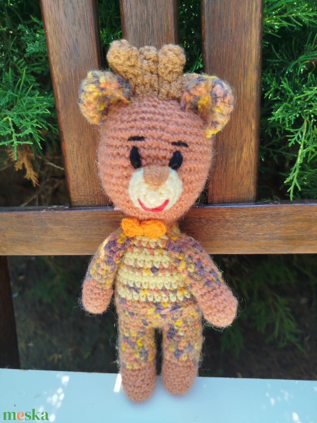 Amigurumi rénszarvas, amigurumi szarvas, karácsonyi asztaldísz - otthon & életmód - dekoráció - asztal és polc dekoráció - asztaldísz - Meska.hu