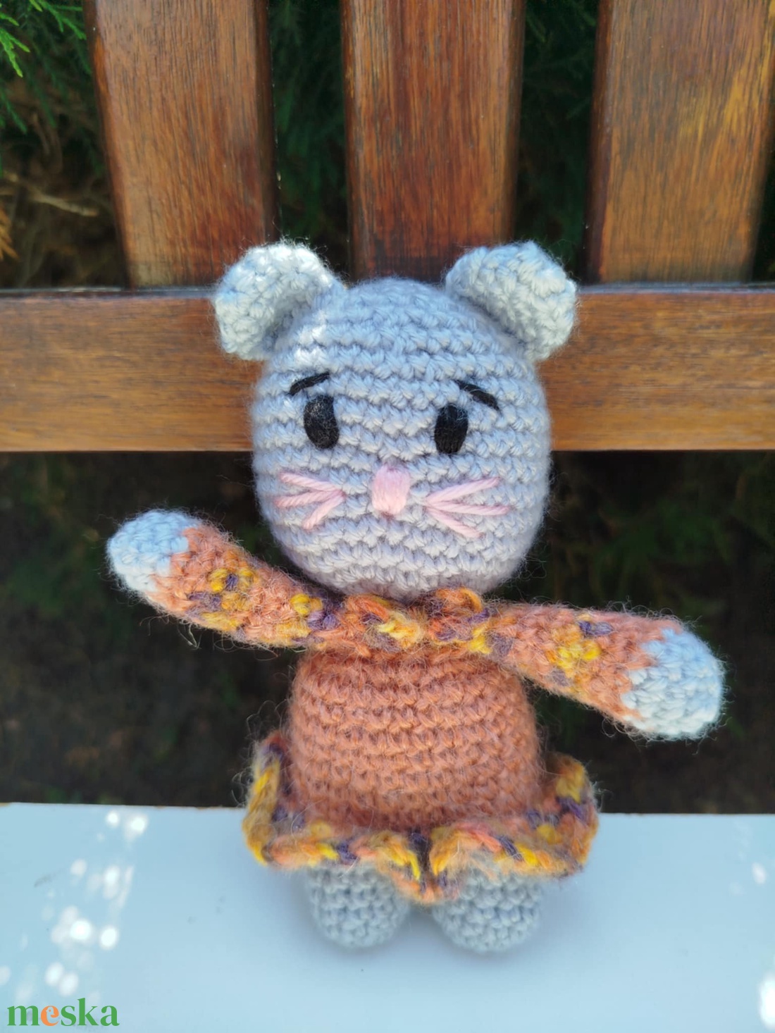 Amigurumi cica, amigurumi figura, amigurumi állatka - otthon & életmód - dekoráció - asztal és polc dekoráció - asztaldísz - Meska.hu