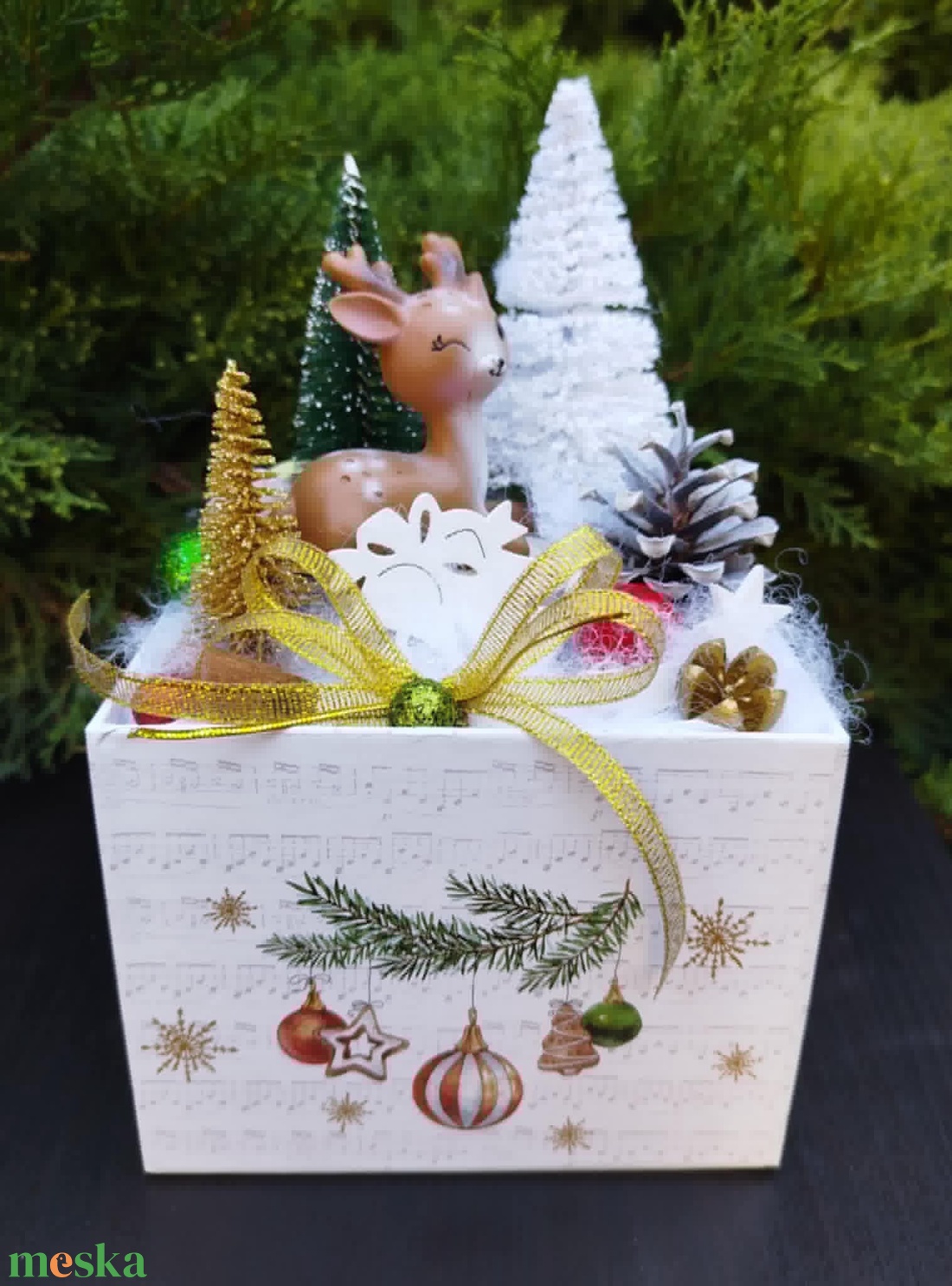 Karácsonyi asztaldísz - otthon & életmód - dekoráció - asztal és polc dekoráció - asztaldísz - Meska.hu