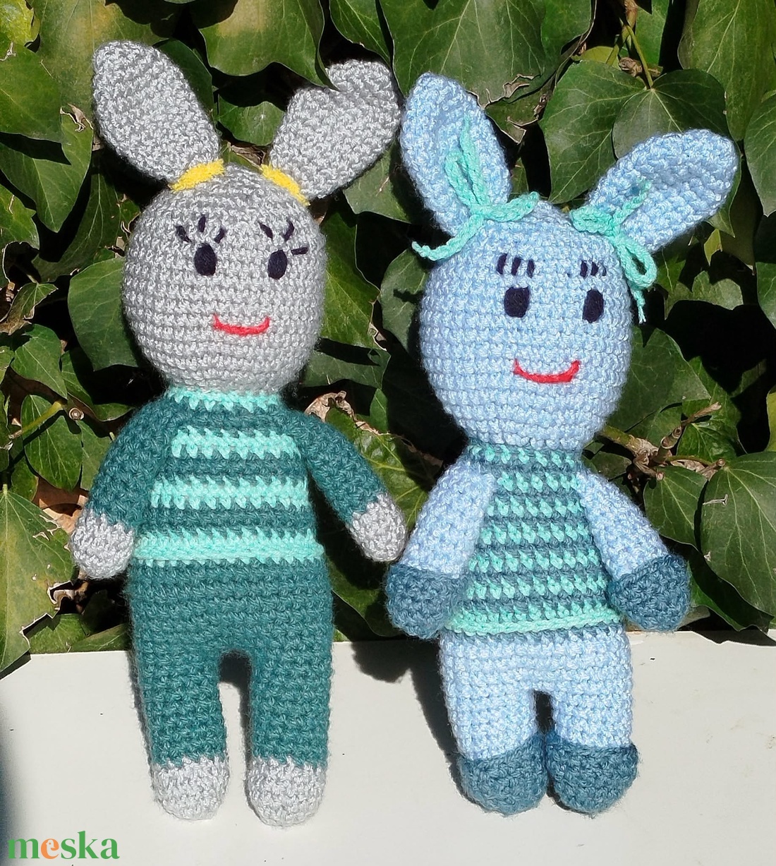 Húsvétii asztaldísz, amigurumi állatka - otthon & életmód - dekoráció - asztal és polc dekoráció - asztaldísz - Meska.hu