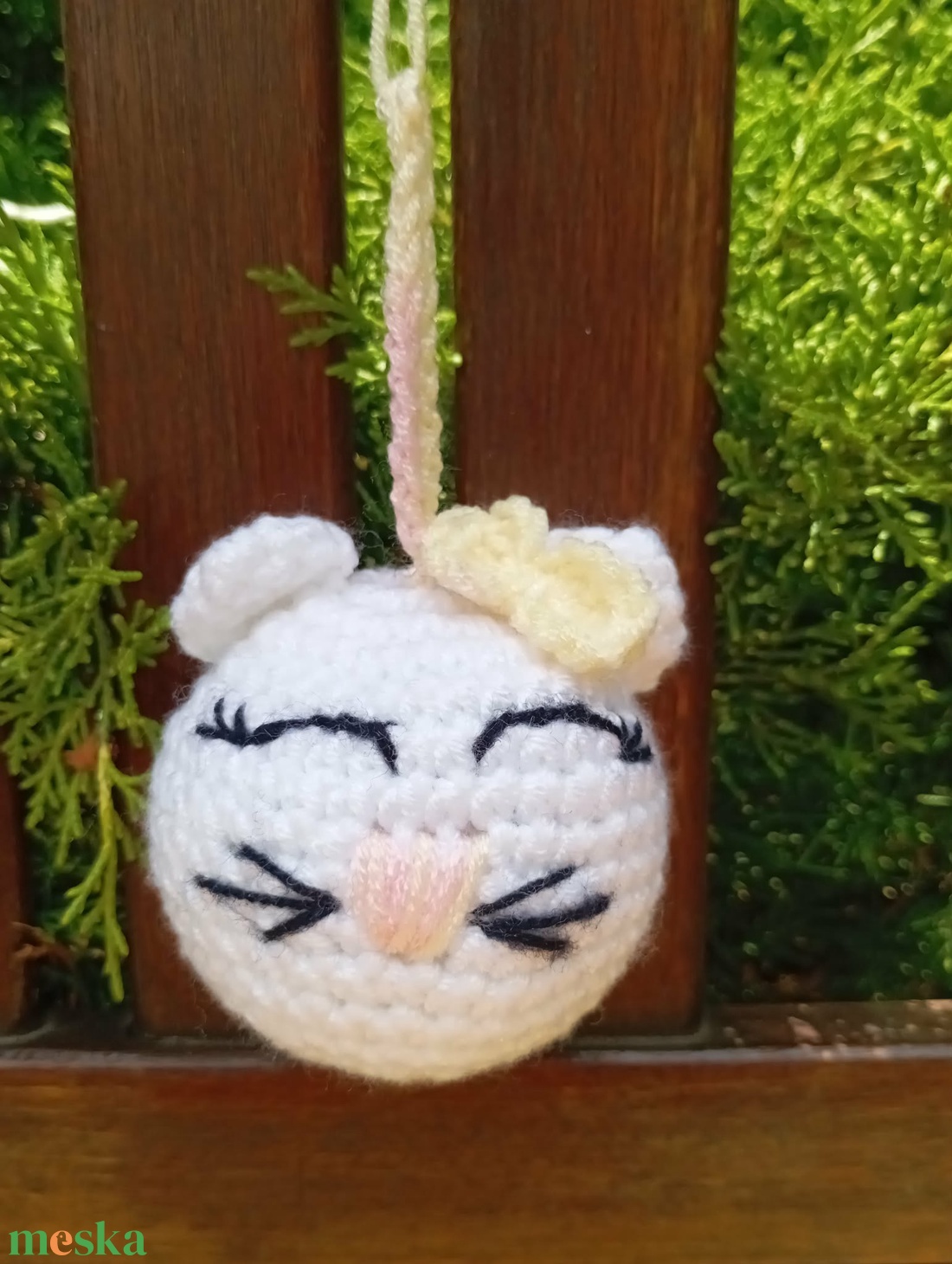  Amigurumi Kitty fejecske - otthon & életmód - dekoráció - dísztárgy - Meska.hu