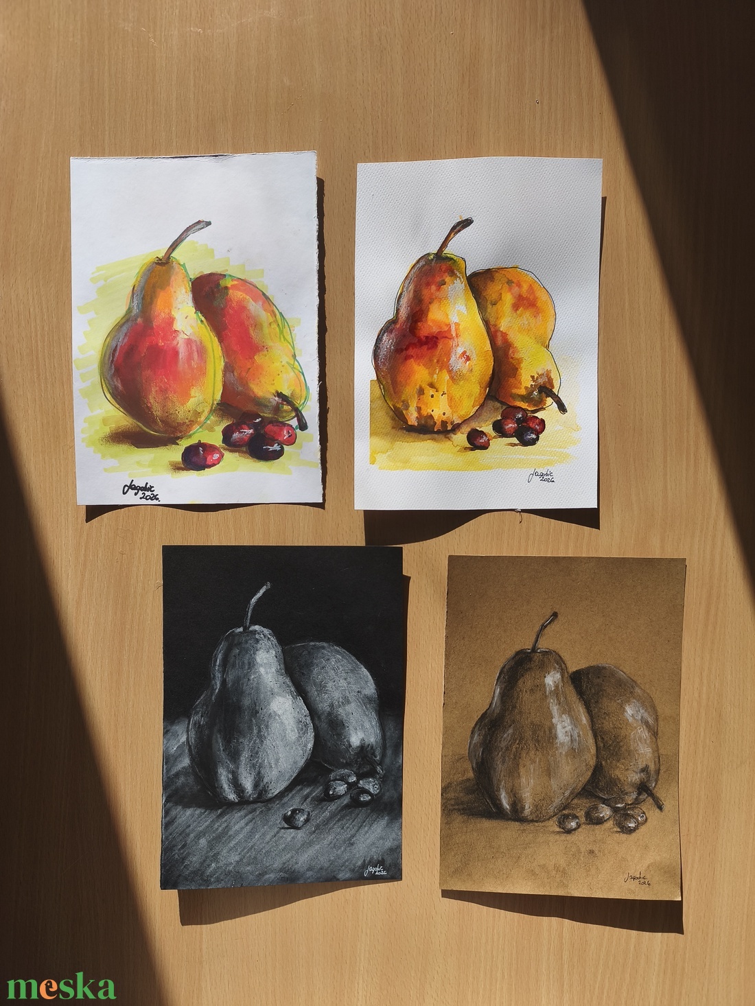 Körte IV. - művészet - grafika & illusztráció - faszén - Meska.hu