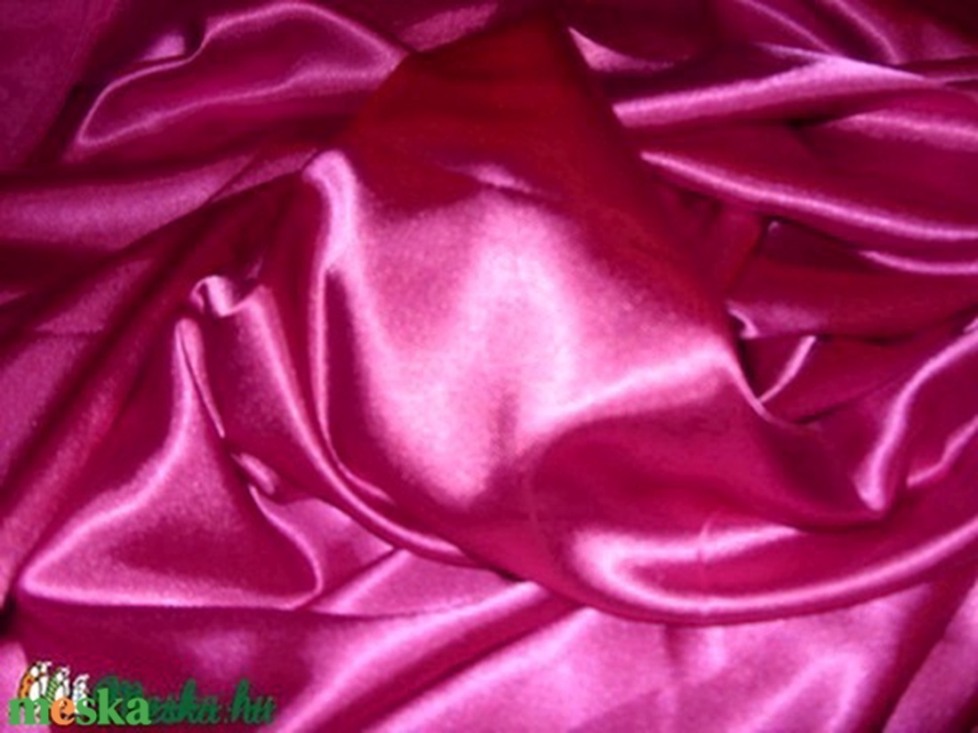 Dekoratív nagyon pink-erős ciklámen stretch szatén  150 cm széles - kellékek & szerszámok - méteráru - selyem - Meska.hu