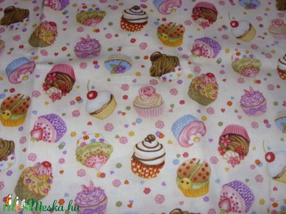 Muffinos USA egyedi Design textil:o)  57,5 x 30 cm minőségi textil  USA design  - kellékek & szerszámok - méteráru - pamut - Meska.hu