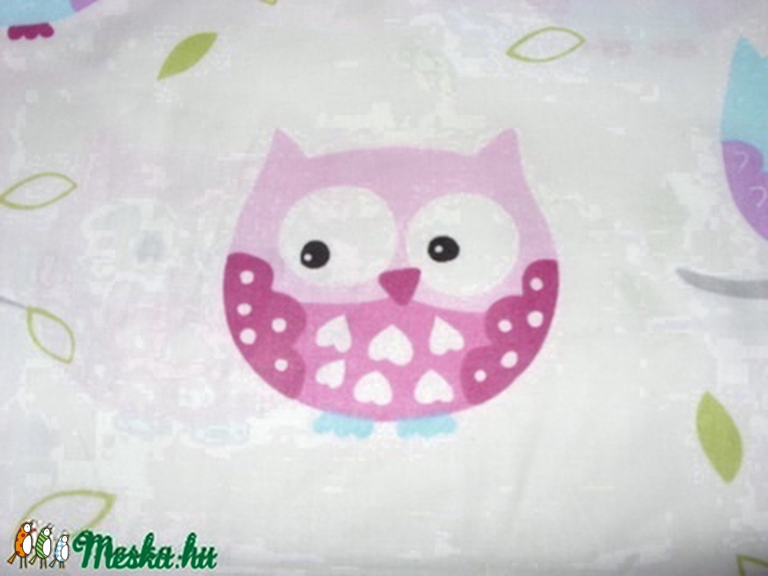 Hú - húúú cuki  baglyos design textil 140 cm széles 100% pamut - kellékek & szerszámok - méteráru - pamut - Meska.hu