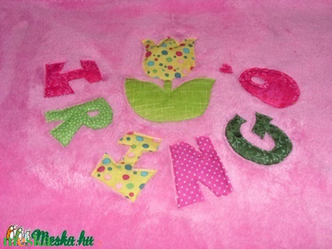 Patchwork figurás baba takaró 7 betűs névvel - sok szín - méret - otthon & életmód - babaszoba, gyerekszoba - babatakaró, gyerek pléd - Meska.hu