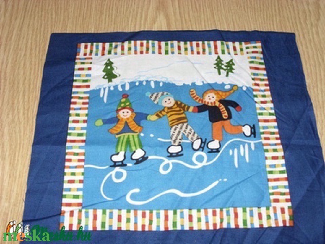 Nyár és Tál évszakok blokk panel patchwork USA design minőségi  textil 30 x 28 cm  - kellékek & szerszámok - méteráru - pamut - Meska.hu
