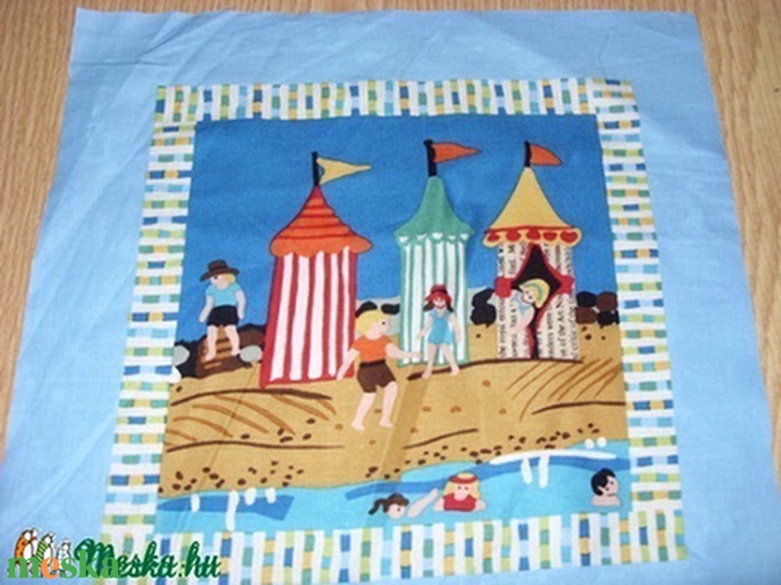Nyár és Tál évszakok blokk panel patchwork USA design minőségi  textil 30 x 28 cm  - kellékek & szerszámok - méteráru - pamut - Meska.hu