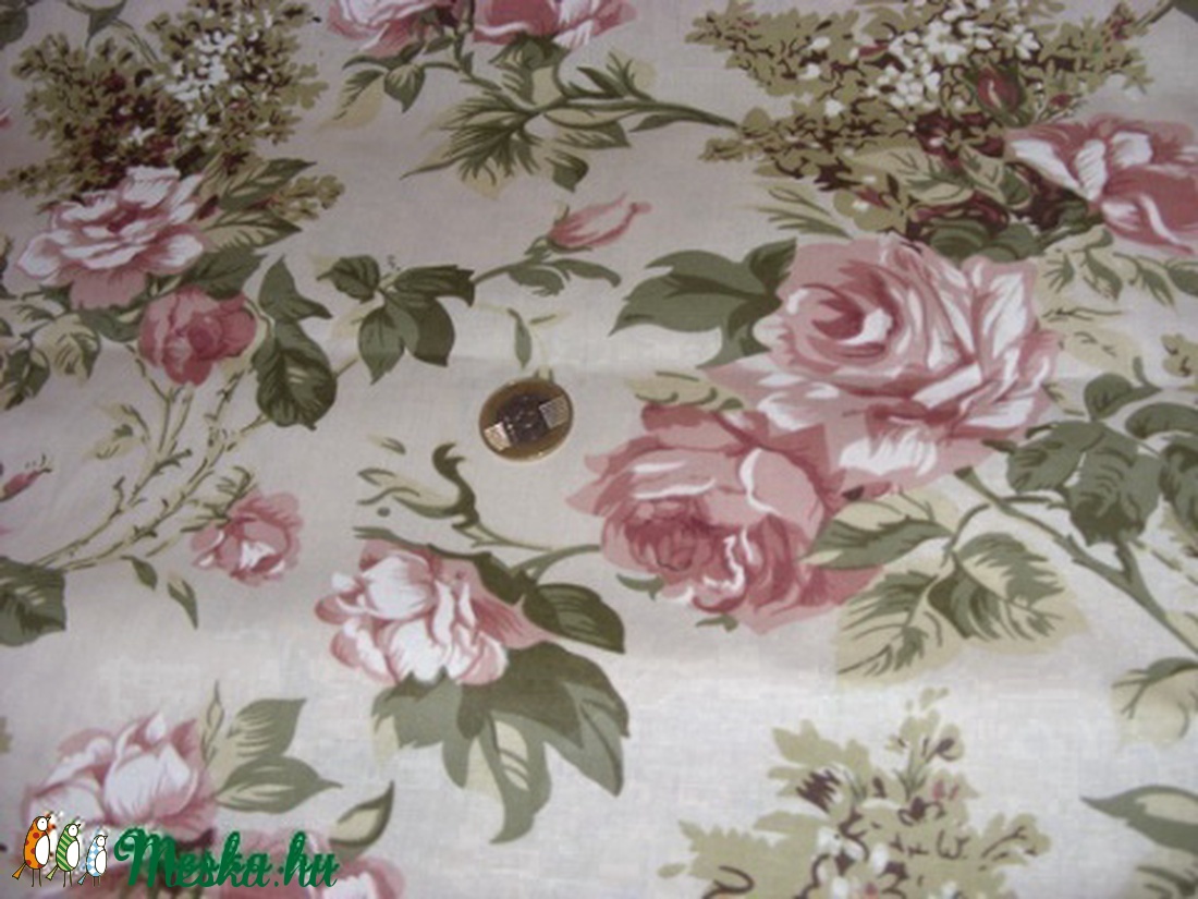 Romantikus vintage rózsás - 3 féle design textil 70 x 50 cm minőségi   - kellékek & szerszámok - méteráru - pamut - Meska.hu