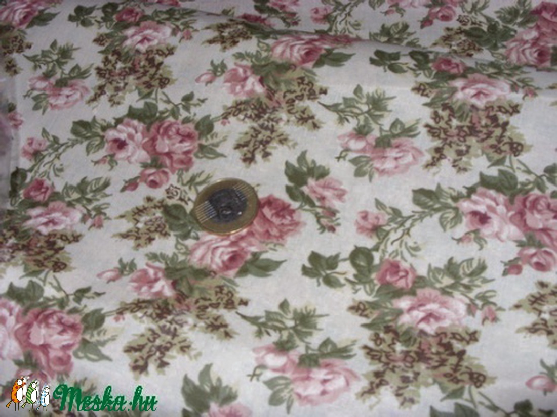 Romantikus vintage rózsás - 3 féle design textil 70 x 50 cm minőségi   - kellékek & szerszámok - méteráru - pamut - Meska.hu