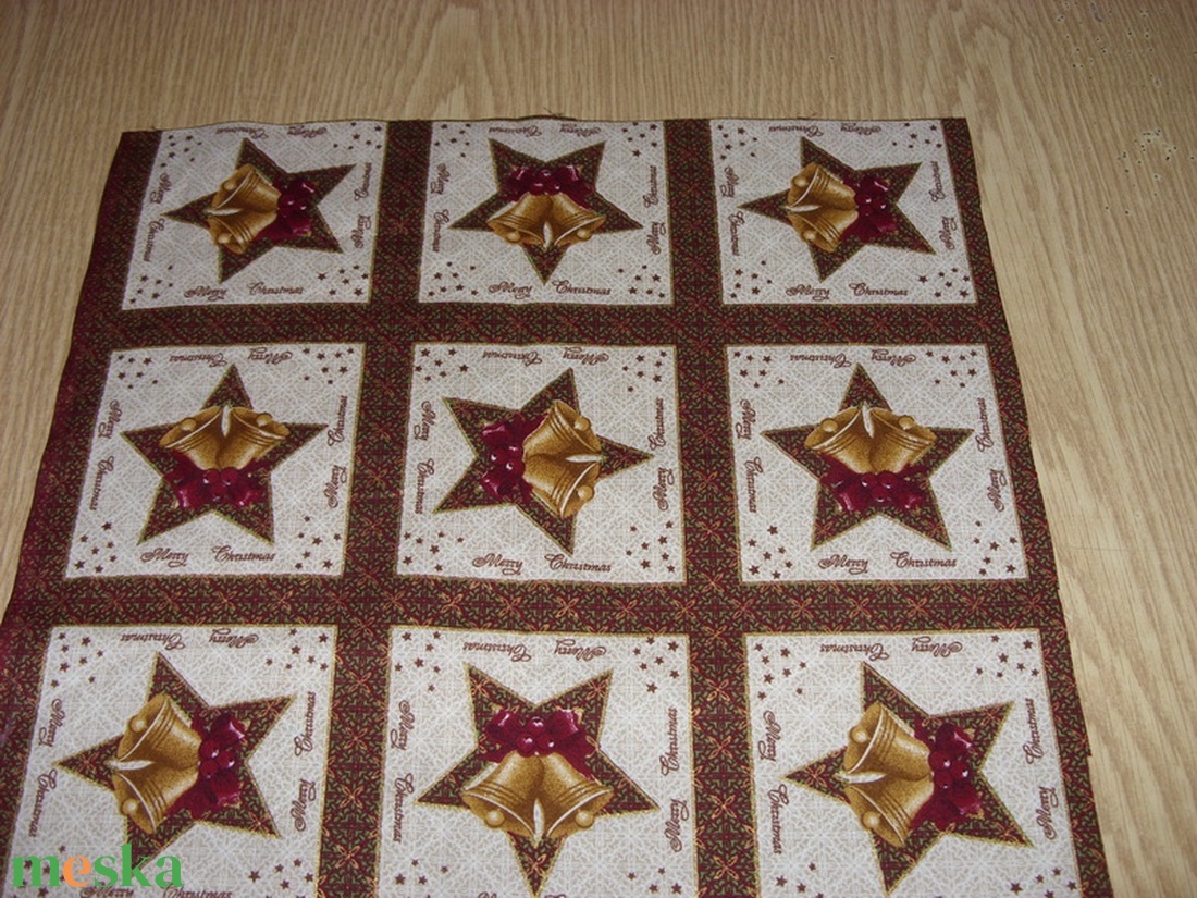 9 db-os kis blokkos karácsonyi  USA design minőségi textil:  30 x 30 cm  - méteráru - pamut - Meska.hu