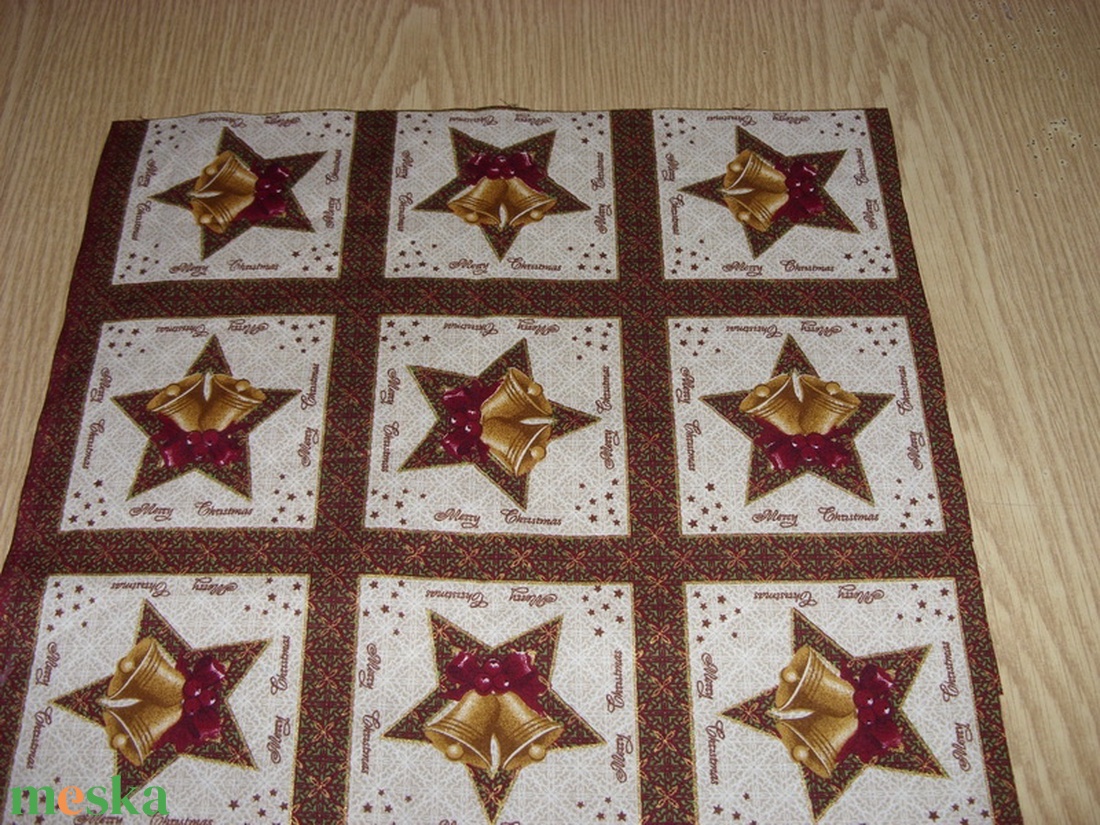 9 db-os kis blokkos karácsonyi  USA design minőségi textil:  30 x 30 cm  - kellékek & szerszámok - méteráru - pamut - Meska.hu