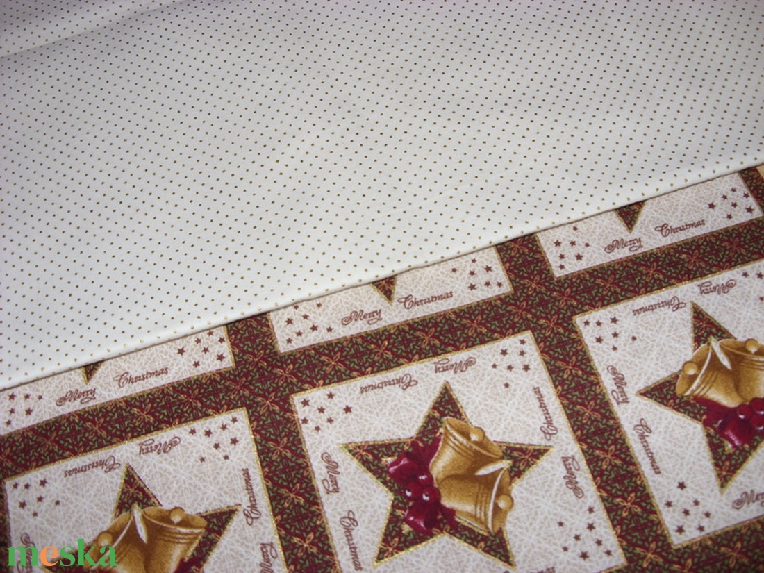 9 db-os kis blokkos karácsonyi  USA design minőségi textil:  30 x 30 cm  - kellékek & szerszámok - méteráru - pamut - Meska.hu