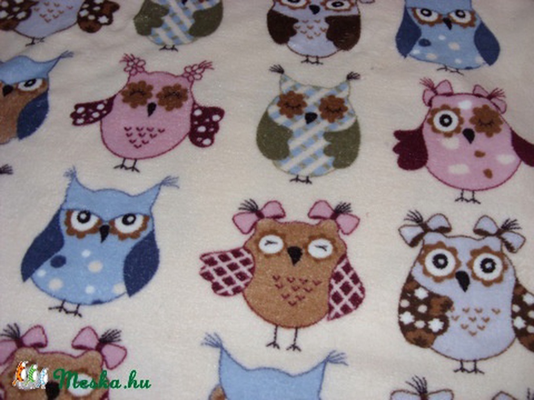 Puha wellsoft baba takaró - nagy baglyos  -  - Meska.hu