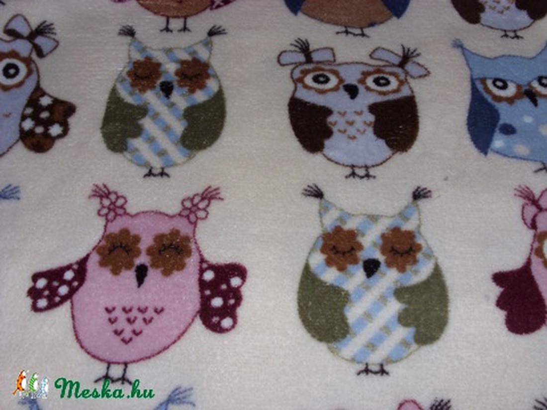 Puha wellsoft baba takaró - nagy baglyos  -  - Meska.hu