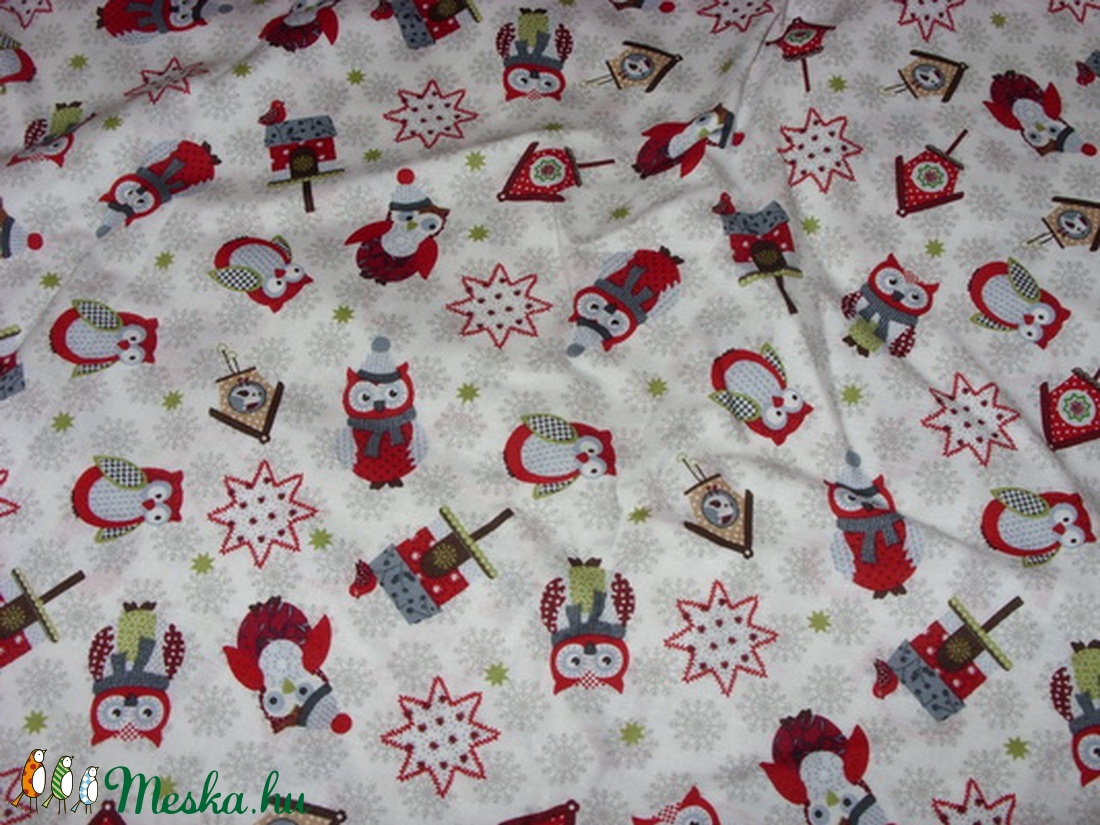 Karácsonyi patchwork mintás német design textil 70 x 30 cm  - kellékek & szerszámok - méteráru - pamut - Meska.hu