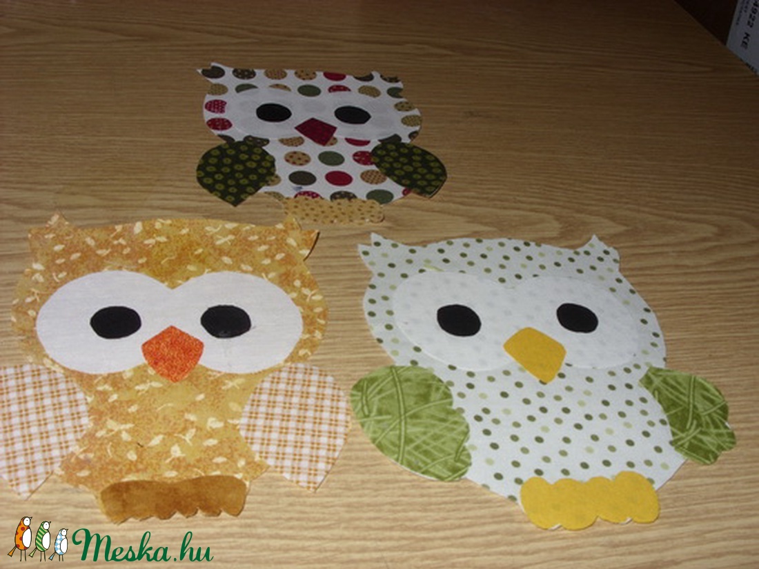 Patchwork bagoly  - Puha baba takaró applikációval  - otthon & életmód - babaszoba, gyerekszoba - babatakaró, gyerek pléd - Meska.hu