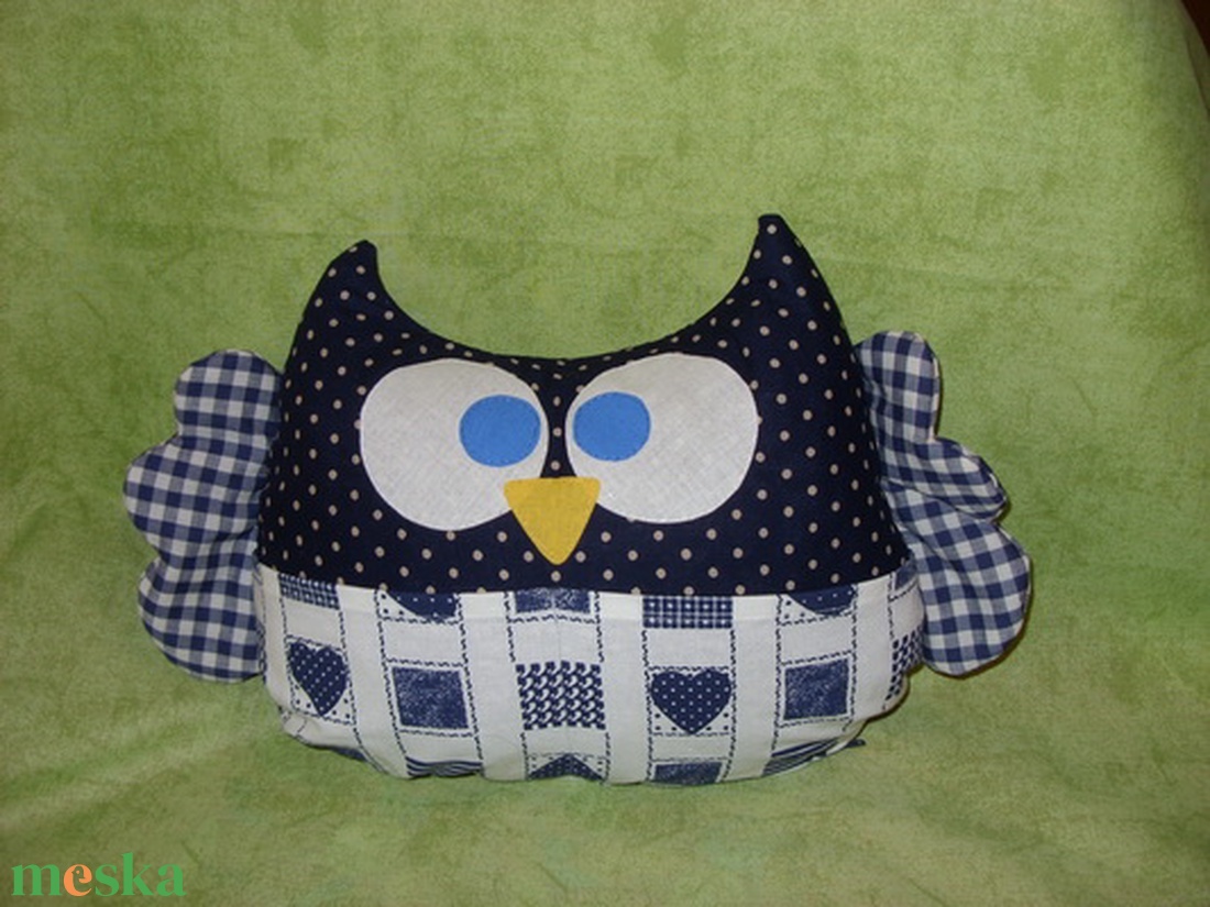  Zsebes patchwork bagoly nagyon cuki mosható  - otthon & életmód - lakástextil - párna & párnahuzat - Meska.hu