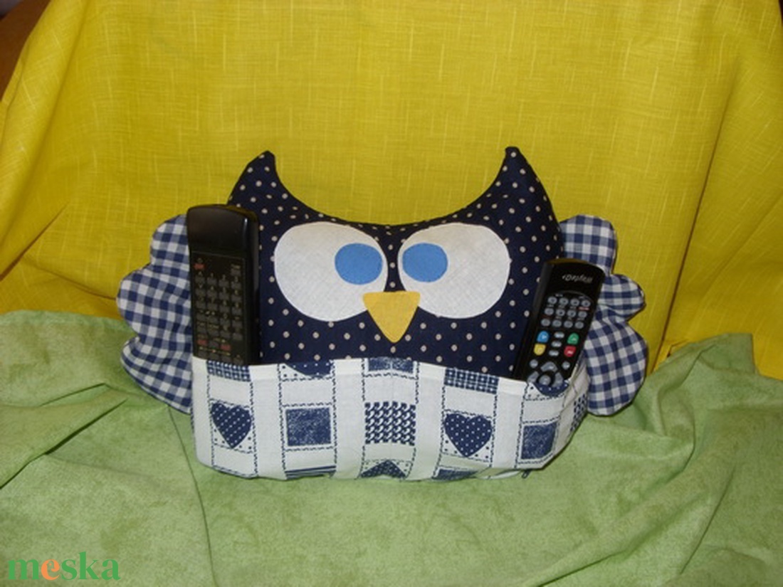  Zsebes patchwork bagoly nagyon cuki mosható  - otthon & életmód - lakástextil - párna & párnahuzat - Meska.hu
