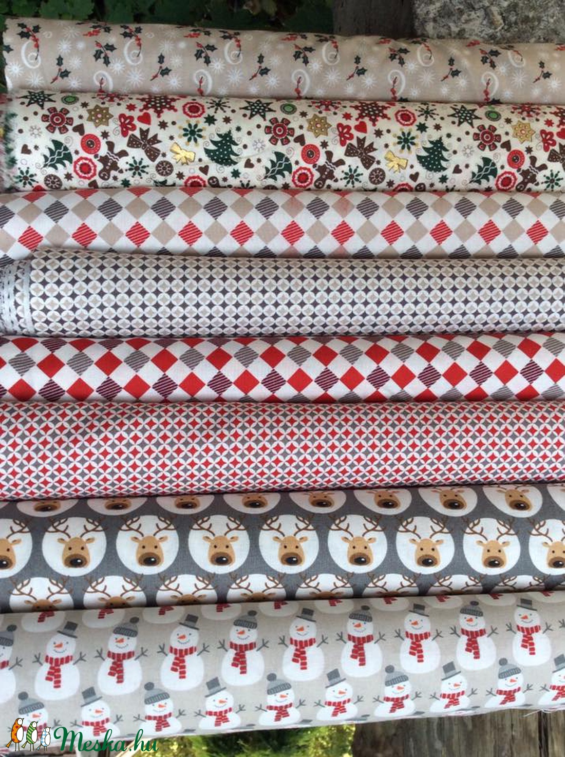 Karácsonyi apró mintás sok féle német design textil 70 x 30 cm - kellékek & szerszámok - méteráru - pamut - Meska.hu Karácsonyi apró mintás sok féle német design textil 70 x 30 cm - kellékek & szerszámok - méteráru - pamut - Meska.hu