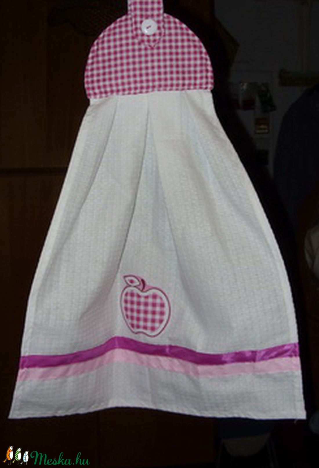 Csajos - csinos almás - pink kombó design törlő  - otthon & életmód - konyhafelszerelés, tálalás - Meska.hu
