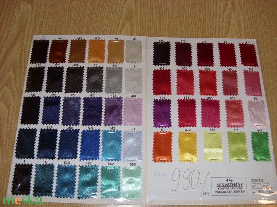 Csodás ezüst szatén 150 cm 990.-Ft - kellékek & szerszámok - méteráru - selyem - Meska.hu