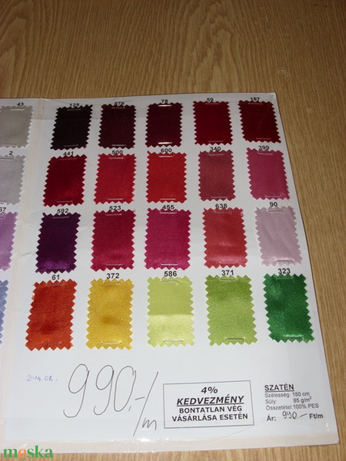 Csodás ezüst szatén 150 cm 990.-Ft - kellékek & szerszámok - méteráru - selyem - Meska.hu