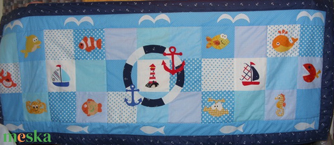 Tengeri Patchwork Falikép Falvédő - 200 x 80 cm - otthon & életmód - babaszoba, gyerekszoba - falvédő gyerekszobába - Meska.hu Tengeri Patchwork Falikép Falvédő - 200 x 80 cm - otthon & életmód - babaszoba, gyerekszoba - falvédő gyerekszobába - Meska.hu